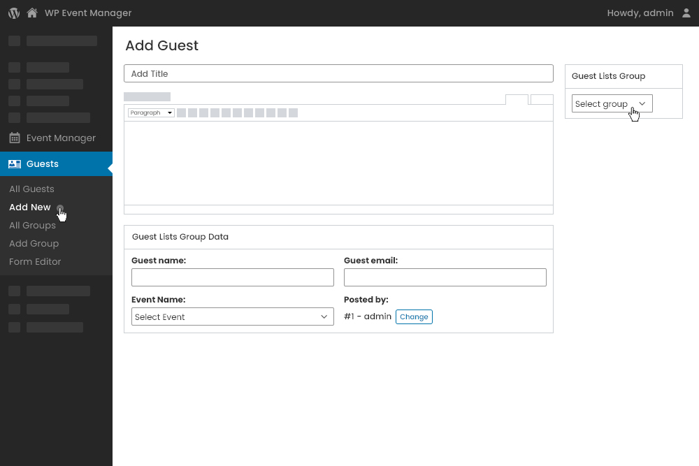 Adding Guests From Backend