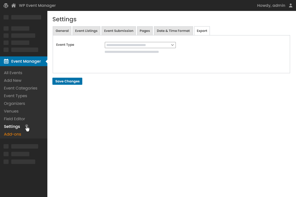 Admin Export With Default Fields Settings