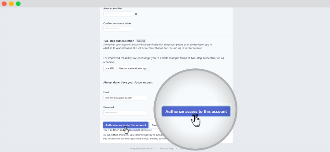 authorize access