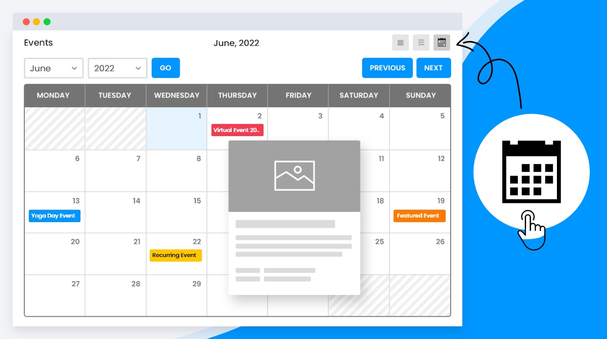 event calendar