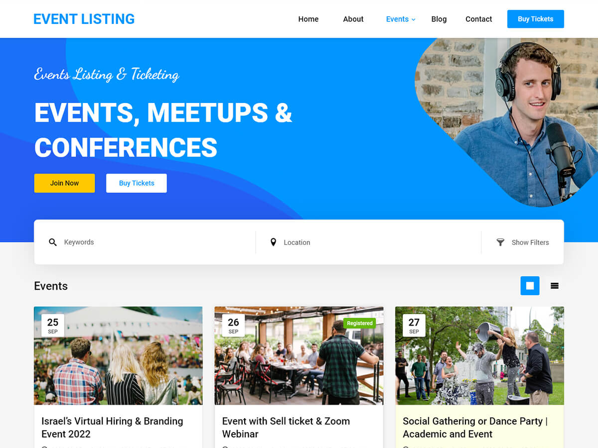 Event Listing