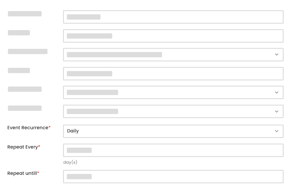 Frontend Daily Recurrence