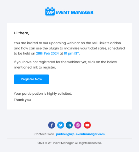 webinar invitation