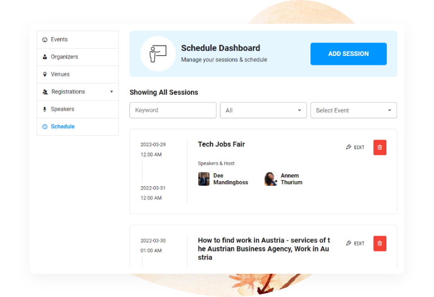Schedule Dashboard