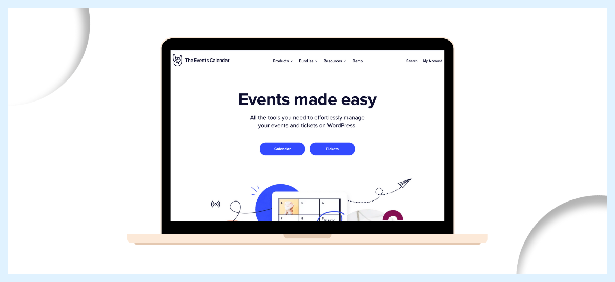the events calendar